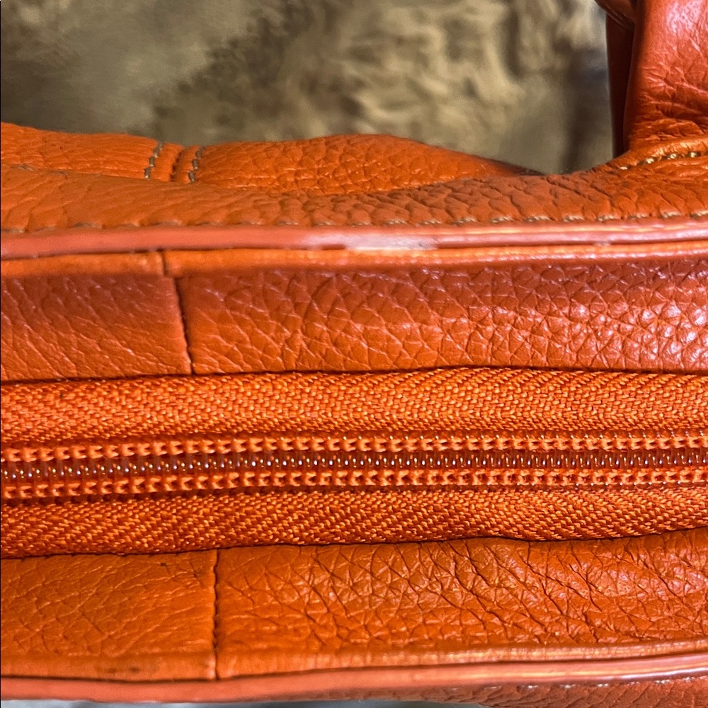 Vintage Tiganello Orange Leather Shoulder Bag - Picture 6 of 13